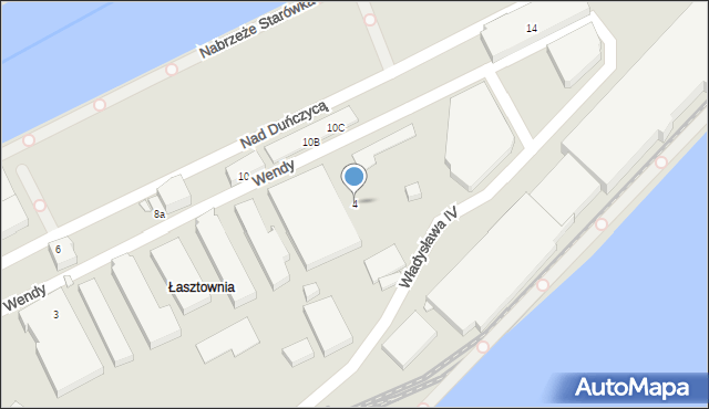 Szczecin, Władysława IV, 4, mapa Szczecina