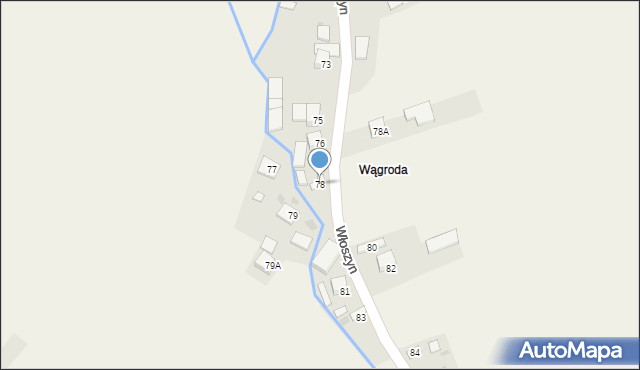 Szczurowa, Włoszyn, 78, mapa Szczurowa