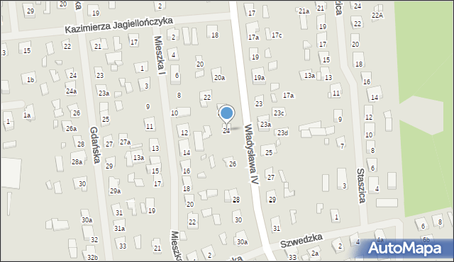 Szczytno, Władysława IV, 24, mapa Szczytno