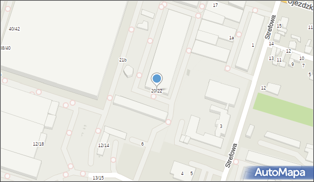 Tomaszów Mazowiecki, Włókiennicza, 20/22, mapa Tomaszów Mazowiecki