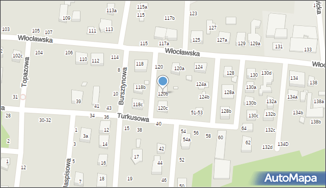 Toruń, Włocławska, 120b, mapa Torunia