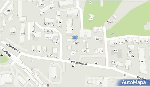 Toruń, Włocławska, 15a, mapa Torunia