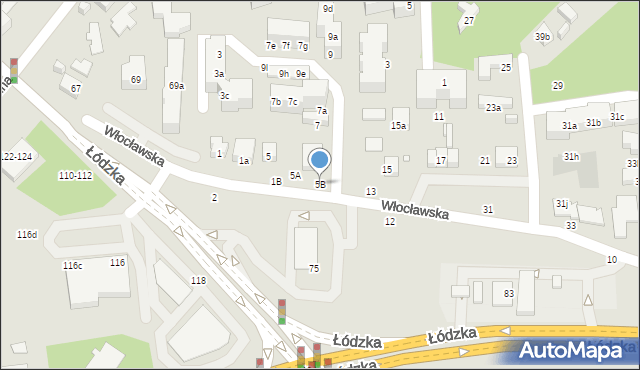 Toruń, Włocławska, 5B, mapa Torunia