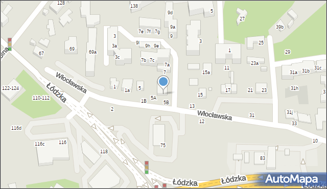 Toruń, Włocławska, 5C, mapa Torunia