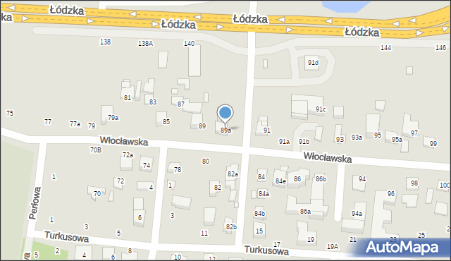 Toruń, Włocławska, 89a, mapa Torunia