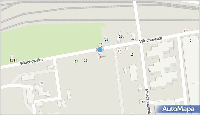 Warszawa, Włochowska, 19, mapa Warszawy