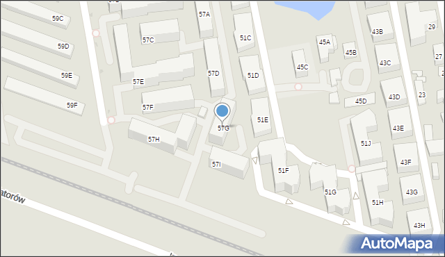 Warszawa, Włodarzewska, 57G, mapa Warszawy