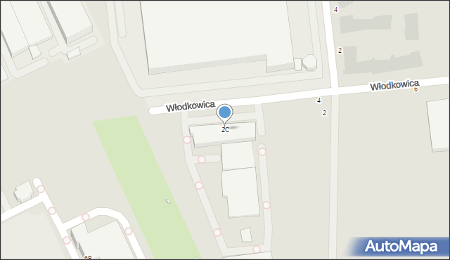 Warszawa, Włodkowica Pawła, 2C, mapa Warszawy