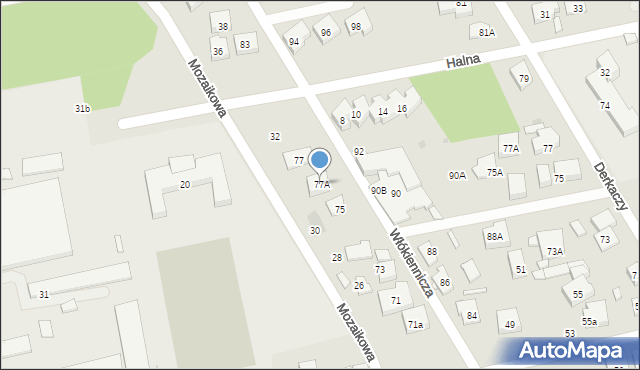 Warszawa, Włókiennicza, 77A, mapa Warszawy