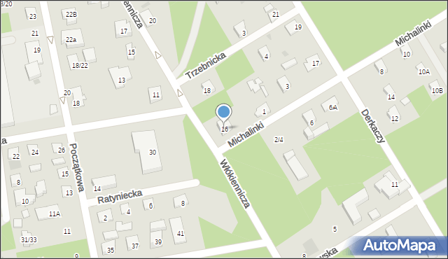Warszawa, Włókiennicza, 16, mapa Warszawy