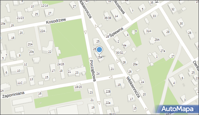 Warszawa, Włókiennicza, 23A, mapa Warszawy