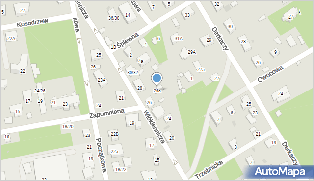 Warszawa, Włókiennicza, 26a, mapa Warszawy