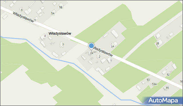 Władysławów, Władysławów, 2A, mapa Władysławów