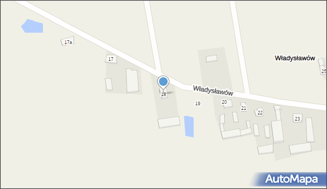 Władysławów, Władysławów, 18, mapa Władysławów