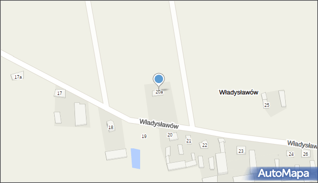 Władysławów, Władysławów, 20a, mapa Władysławów