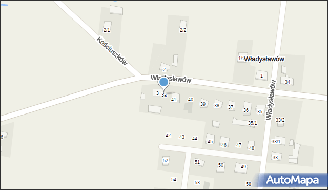 Władysławów, Władysławów, 3a, mapa Władysławów