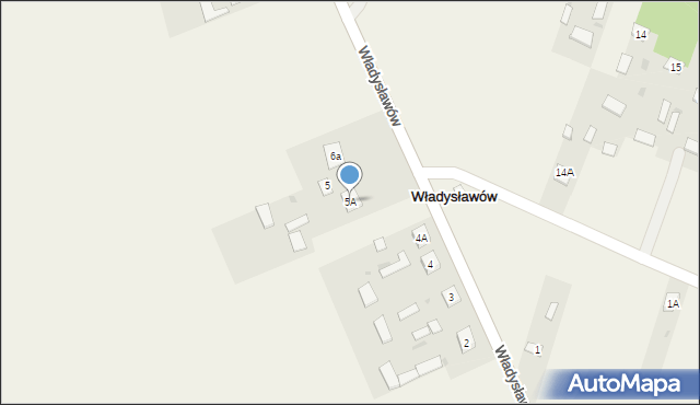 Władysławów, Władysławów, 5A, mapa Władysławów