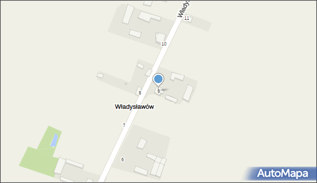 Władysławów, Władysławów, 9, mapa Władysławów