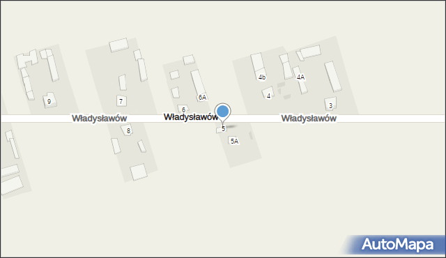 Władysławów, Władysławów, 5, mapa Władysławów