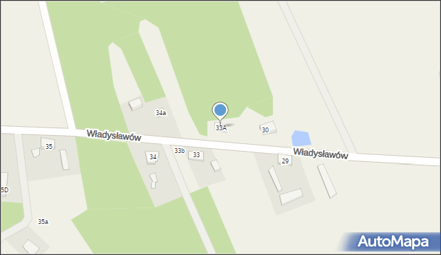 Władysławów, Władysławów, 33A, mapa Władysławów