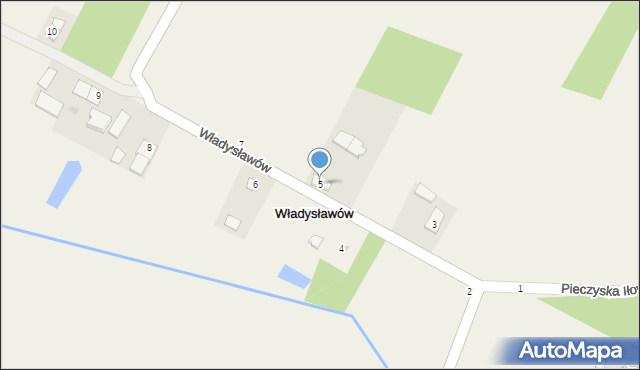 Władysławów, Władysławów, 5, mapa Władysławów