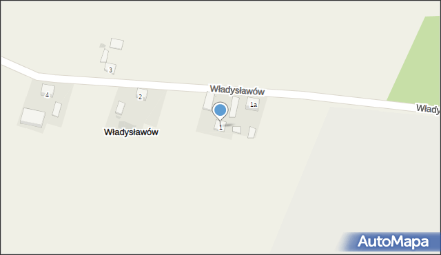 Władysławów, Władysławów, 1, mapa Władysławów