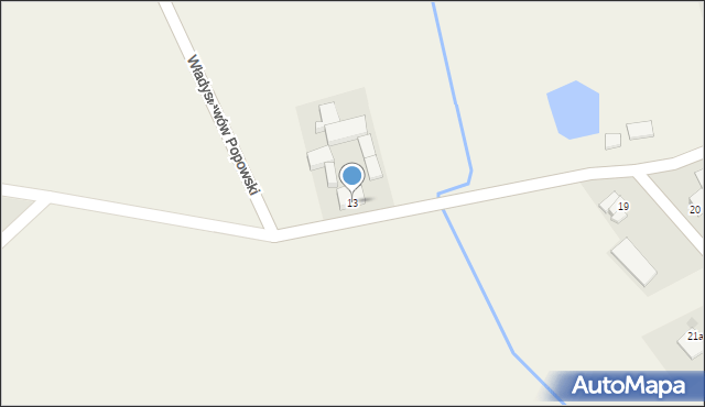 Władysławów Popowski, Władysławów Popowski, 13, mapa Władysławów Popowski