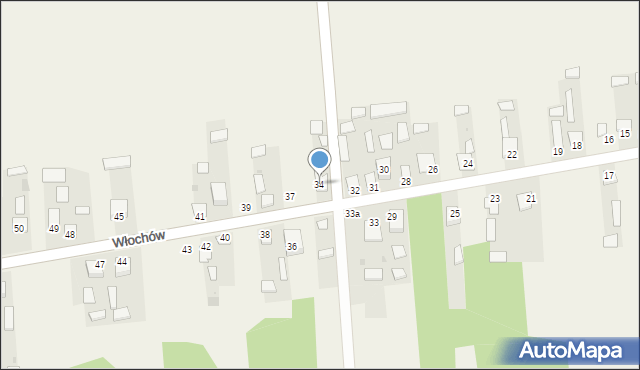 Włochów, Włochów, 34, mapa Włochów