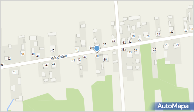 Włochów, Włochów, 38, mapa Włochów