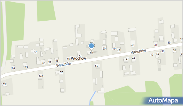 Włochów, Włochów, 52, mapa Włochów