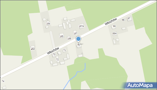 Włochów, Włochów, 70, mapa Włochów