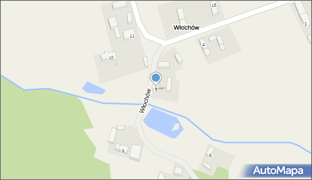 Włochów, Włochów, 5, mapa Włochów