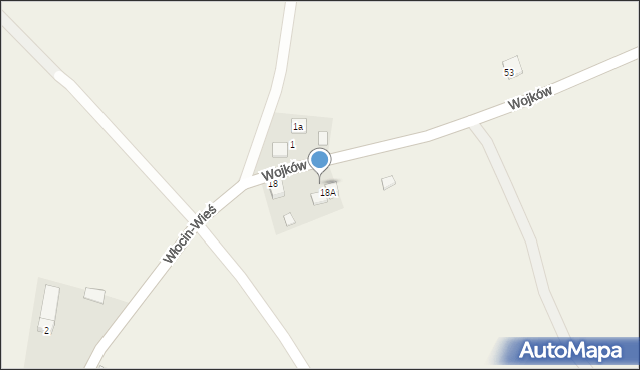 Włocin-Wieś, Włocin-Wieś, 18a, mapa Włocin-Wieś