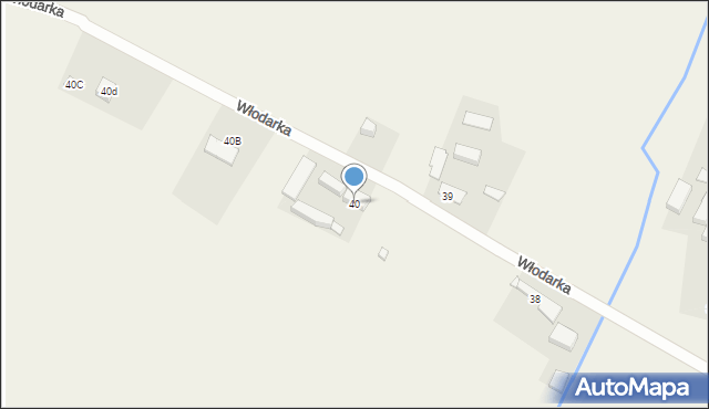 Włodarka, Włodarka, 40, mapa Włodarka