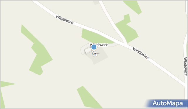 Włodowice, Włodowice, 102, mapa Włodowice