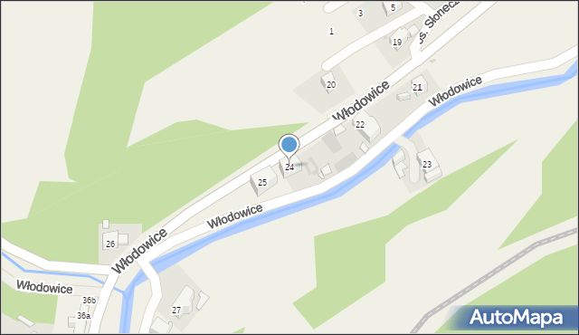 Włodowice, Włodowice, 24, mapa Włodowice