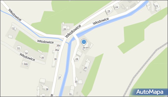 Włodowice, Włodowice, 27, mapa Włodowice