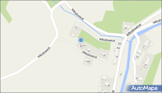Włodowice, Włodowice, 33, mapa Włodowice