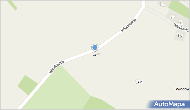 Włodowice, Włodowice, 44, mapa Włodowice
