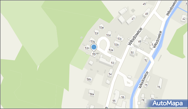 Włodowice, Włodowice, 53i, mapa Włodowice