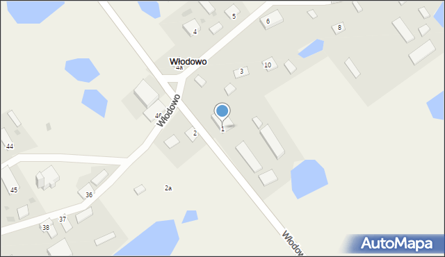 Włodowo, Włodowo, 1, mapa Włodowo