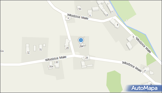 Włodzice Małe, Włodzice Małe, 29A, mapa Włodzice Małe