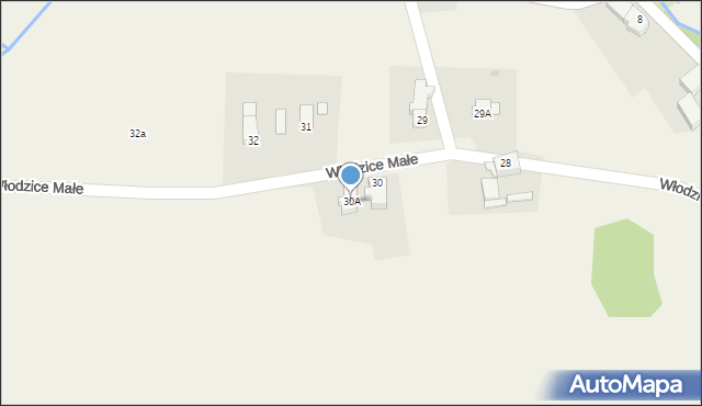 Włodzice Małe, Włodzice Małe, 30A, mapa Włodzice Małe