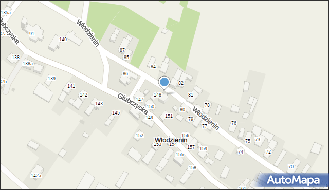 Włodzienin, Włodzienin, 80a, mapa Włodzienin