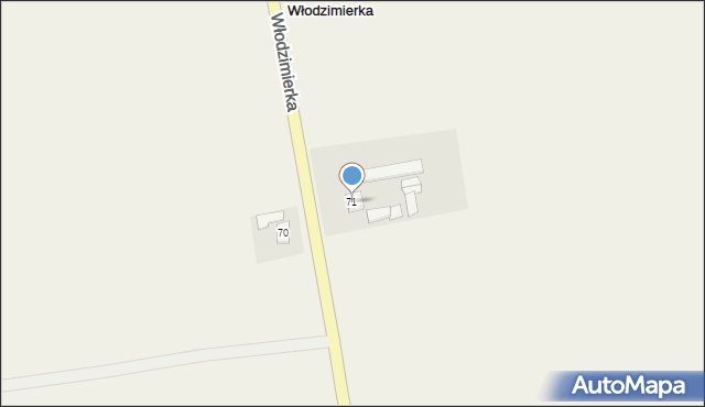 Włodzimierka, Włodzimierka, 71, mapa Włodzimierka