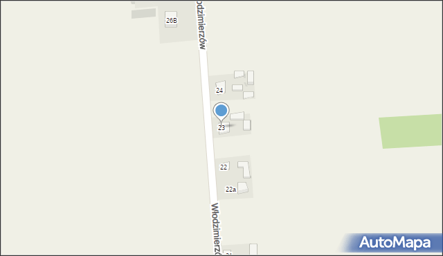 Włodzimierzów, Włodzimierzów, 23, mapa Włodzimierzów