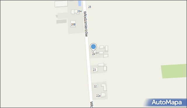 Włodzimierzów, Włodzimierzów, 24, mapa Włodzimierzów