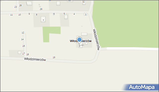 Włodzimierzów, Włodzimierzów, 2, mapa Włodzimierzów