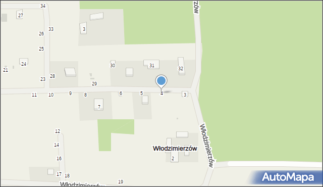 Włodzimierzów, Włodzimierzów, 4, mapa Włodzimierzów
