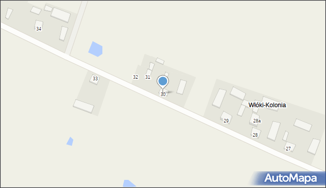 Włóki, Włóki, 30, mapa Włóki